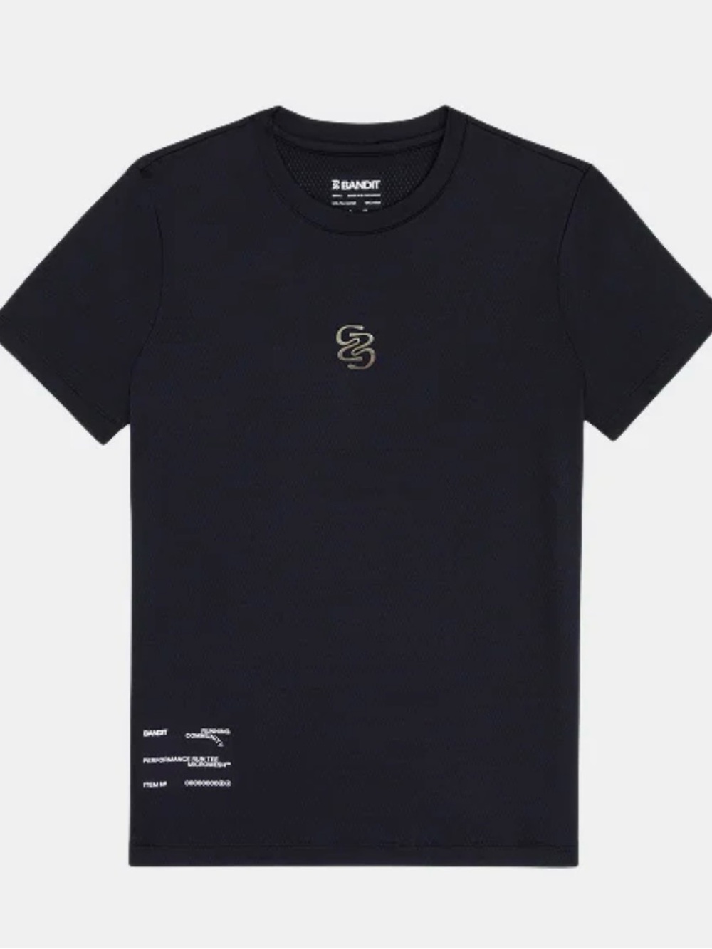 Bandit Running x Berlin Braves Micromesh Cropped Performance Tee - Small Black